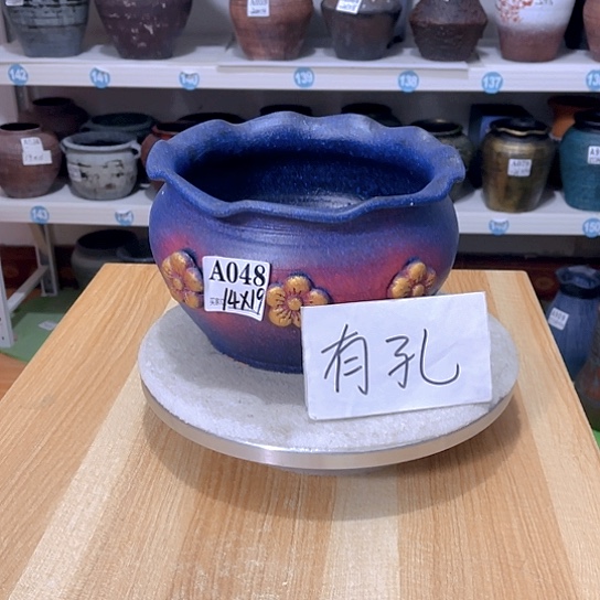 红陶手工制作工艺花盆