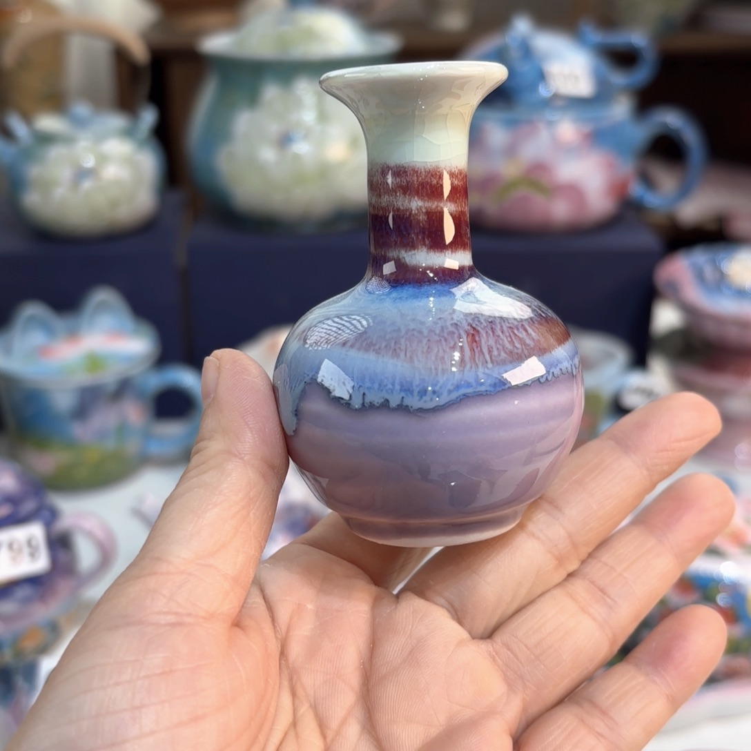 景德镇手绘高温釉下彩陶瓷茶具