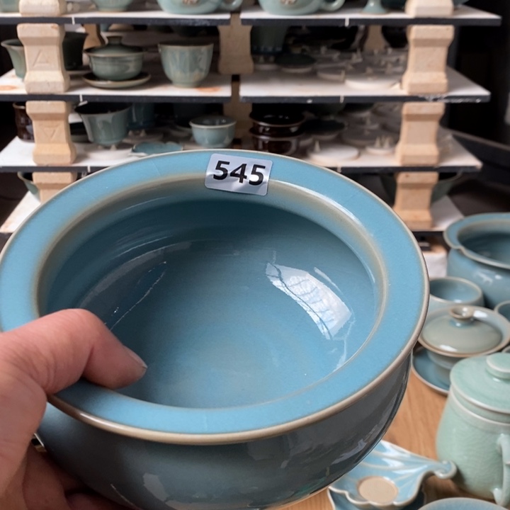 中***夜瓷摆件-级品原矿釉原产地汝瓷