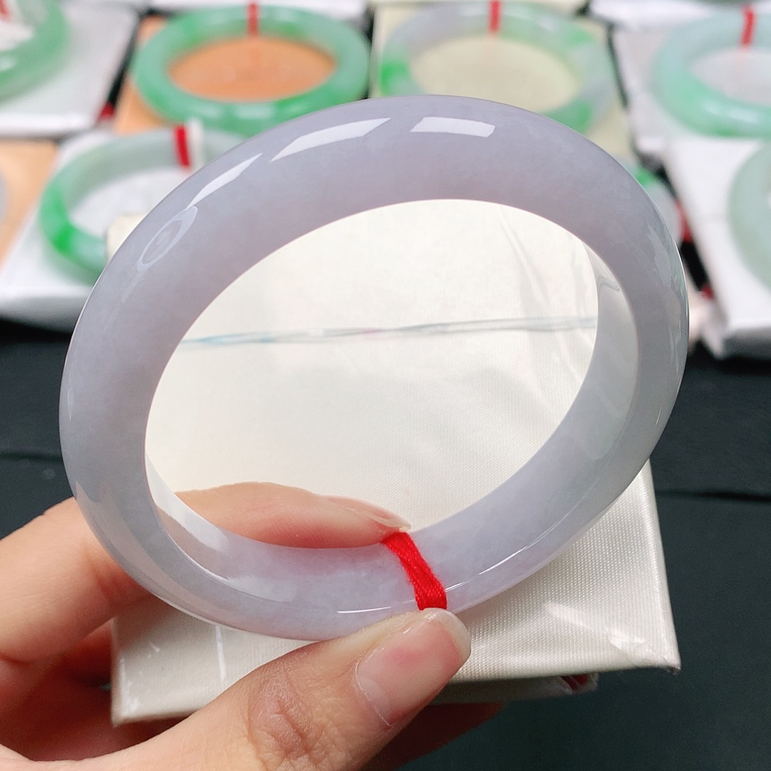 翡翠手镯未镶嵌天然翡翠手镯56