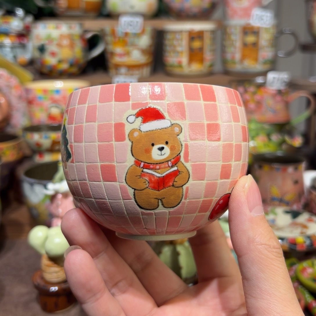 景德镇陶瓷手绘杯微瑕疵