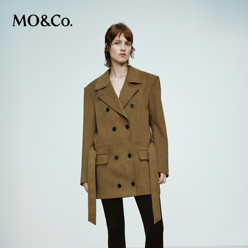 【粉丝专属】MOCO外套RECTO设计师联名腰带毛呢外套MBD4OVC016