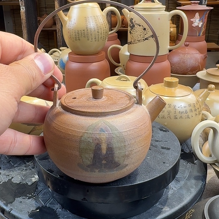 建水紫陶电柴烧无相壶