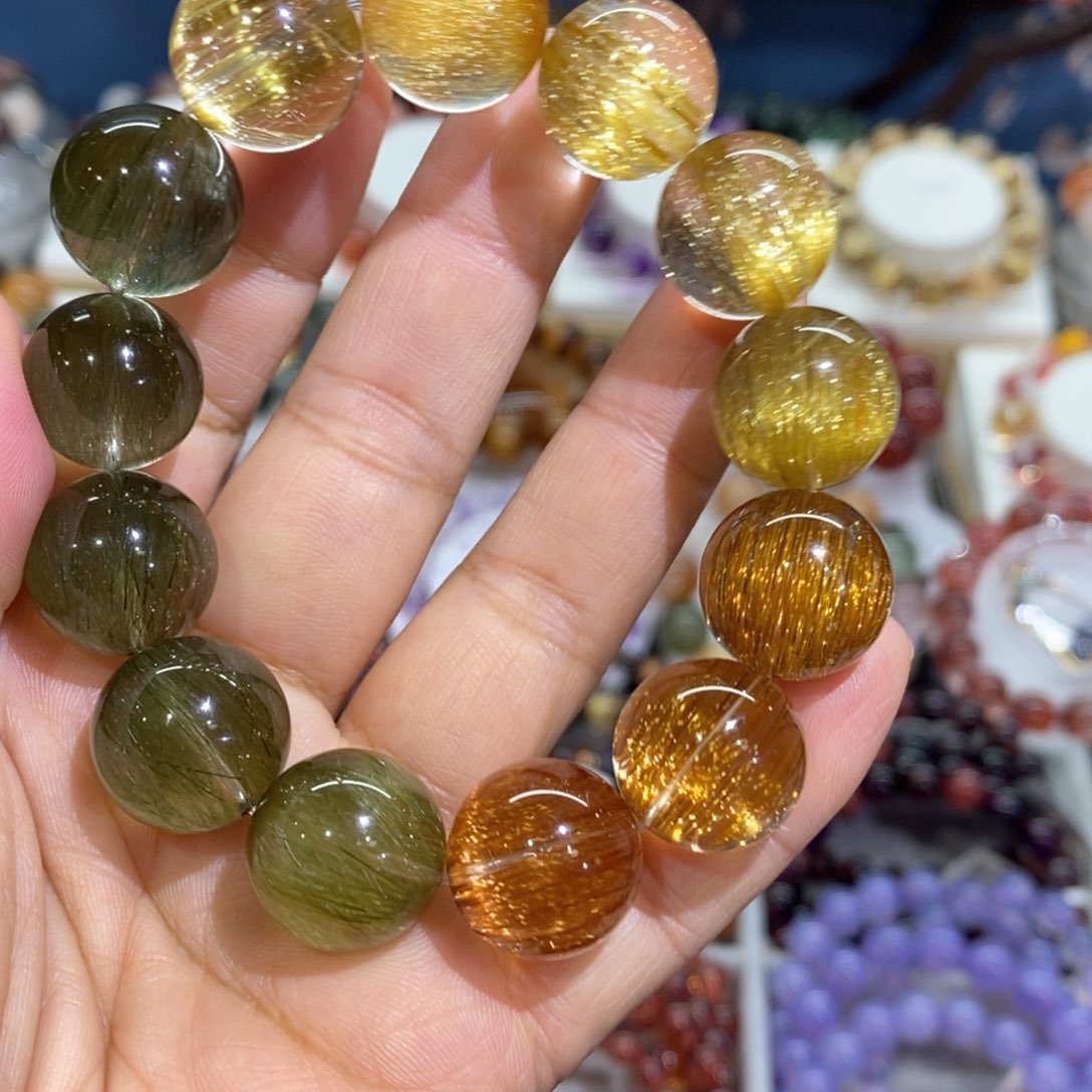 水晶手串未镶嵌彩发渐变