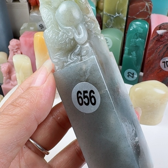 寿山石印石陈*江印石章料……..