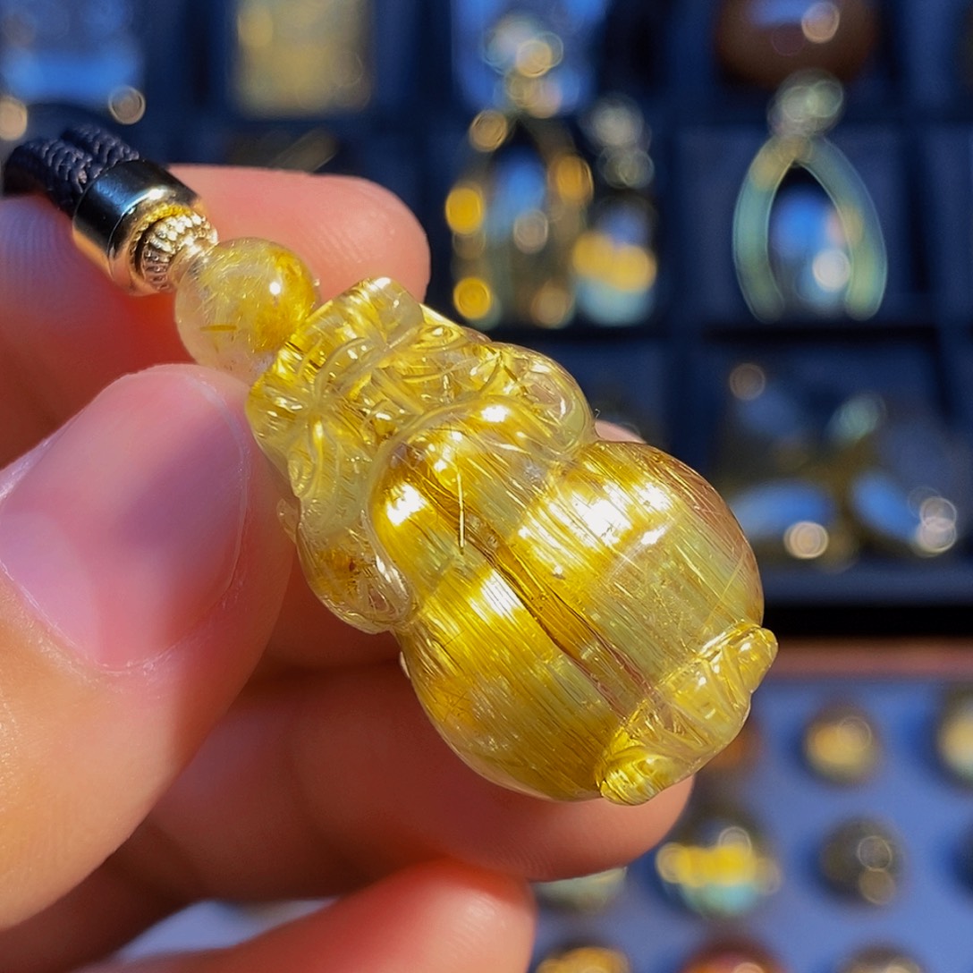 水晶颈饰未镶嵌天然钛晶貔貅吊坠