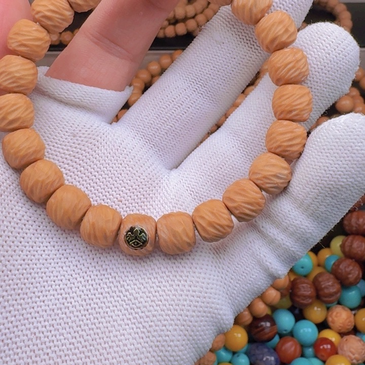 猴头核桃手串深雕云锦10猴头核桃