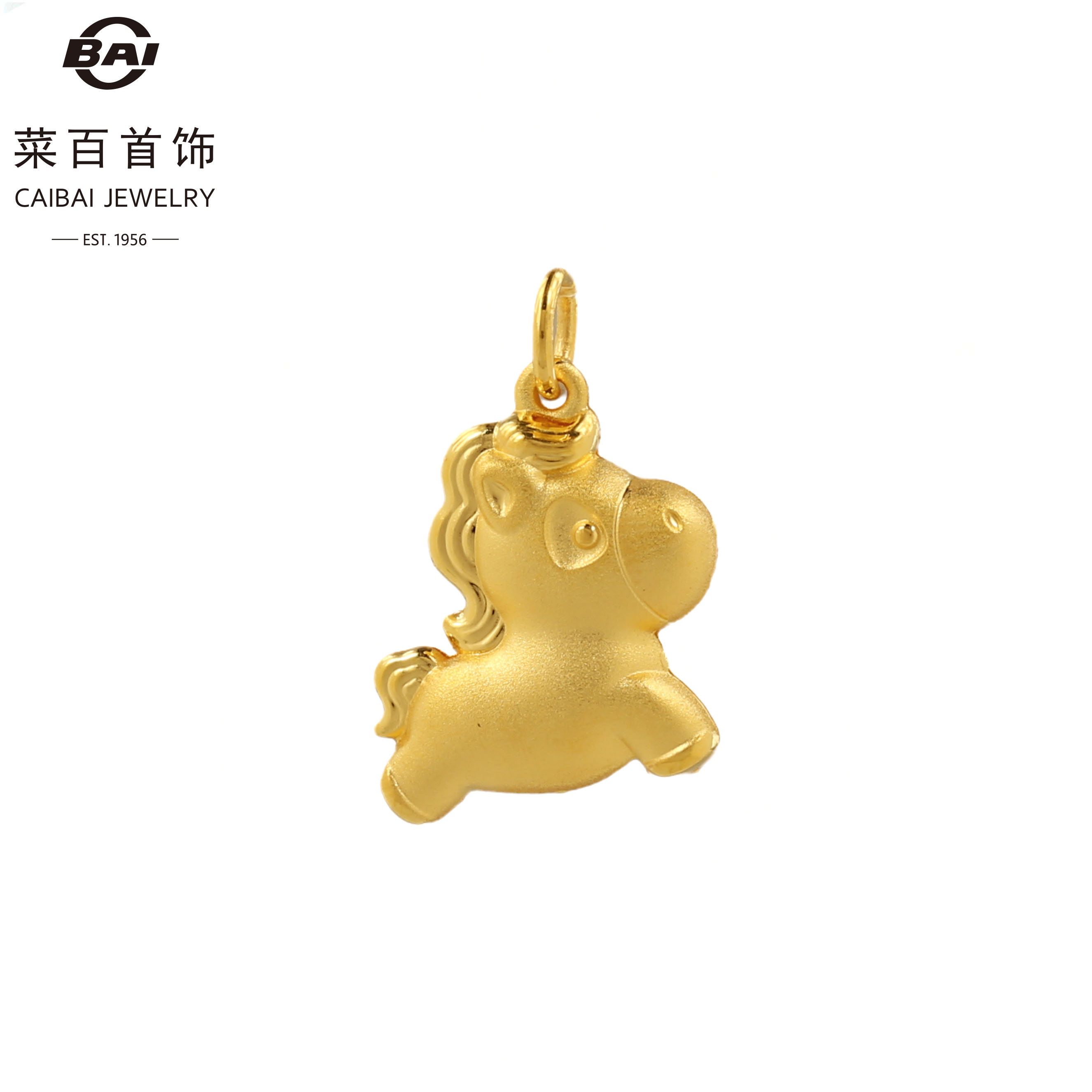 CBAI/菜百QHD足金项坠马