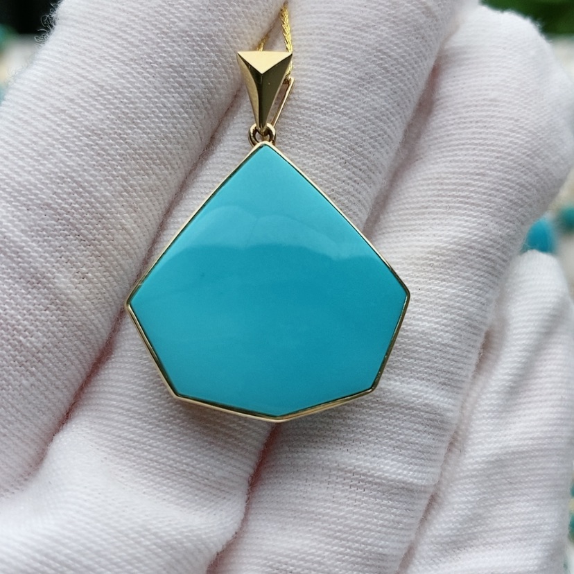 【闪购商品】绿松石原矿绿松石18K金镶嵌