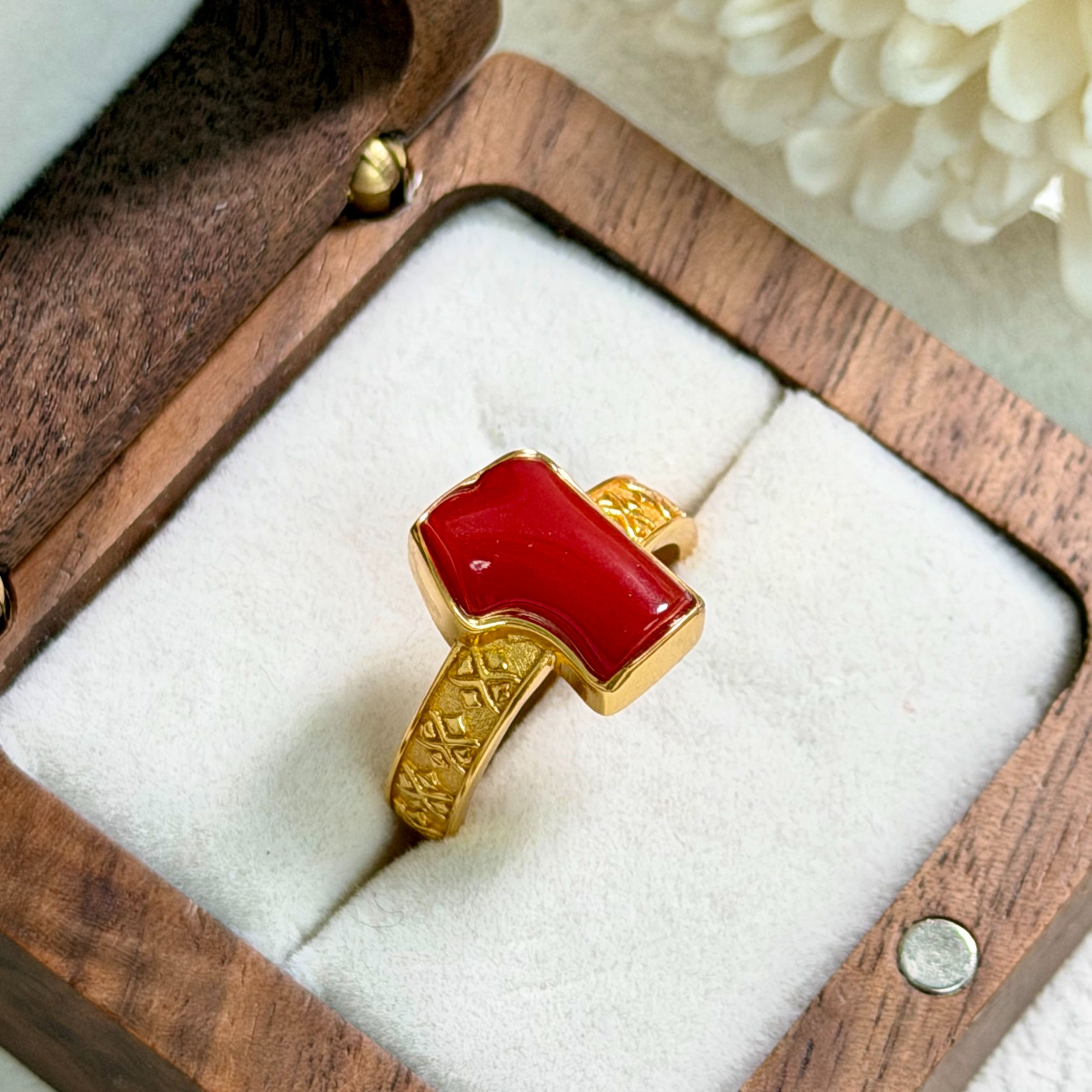 宝岛QL珊瑚 天然珊瑚 多样性发货 阿卡戒指/29001272