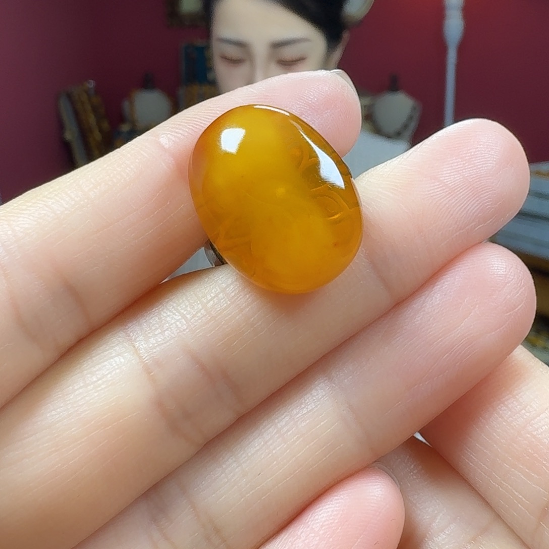 蜜蜡银S925镶嵌手链戒指