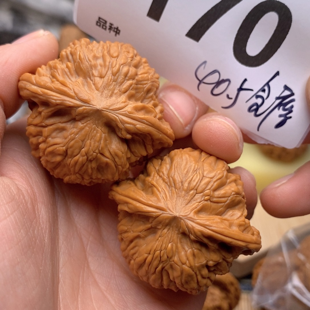 文玩核桃把件170号40.5全磨