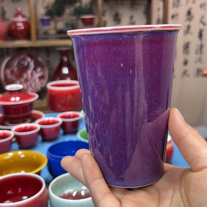 景德镇陶瓷浅行窑可乐杯