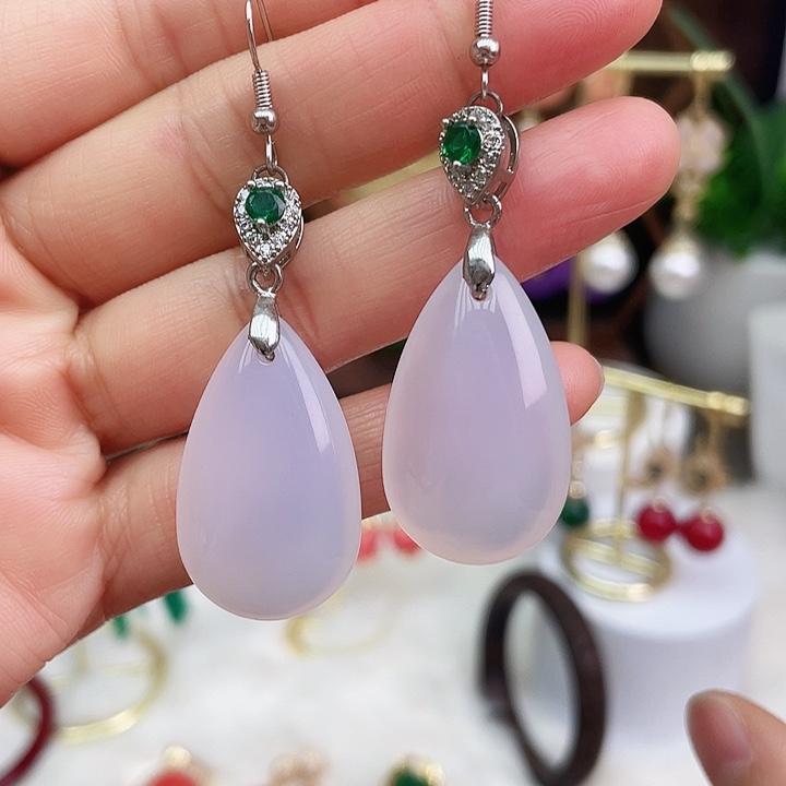 玛瑙/玉髓耳钉合金