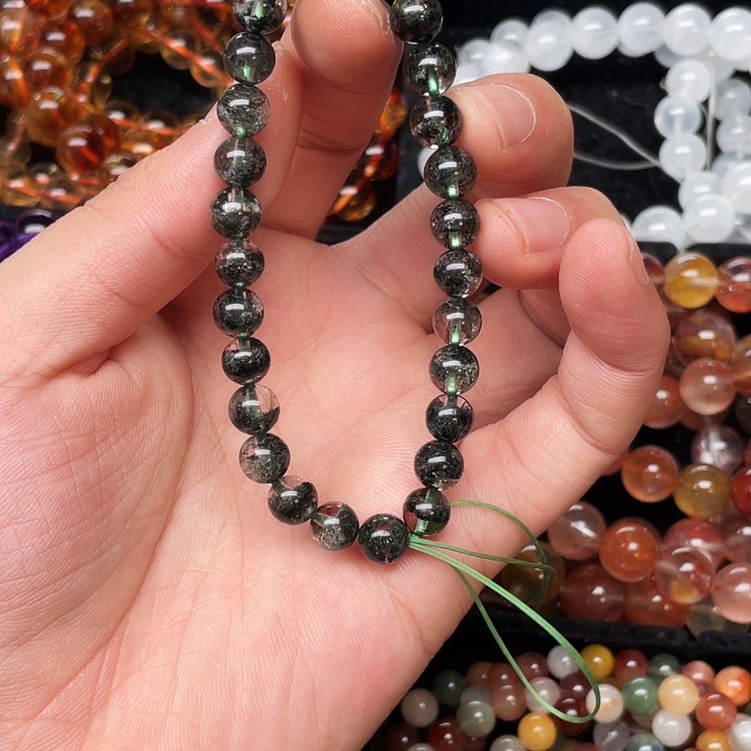 未镶嵌手链水晶绿幽灵7.5