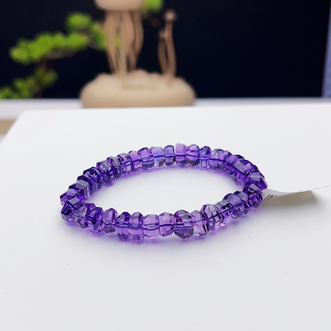 M***ฅ未镶嵌手链水晶紫水晶24.3