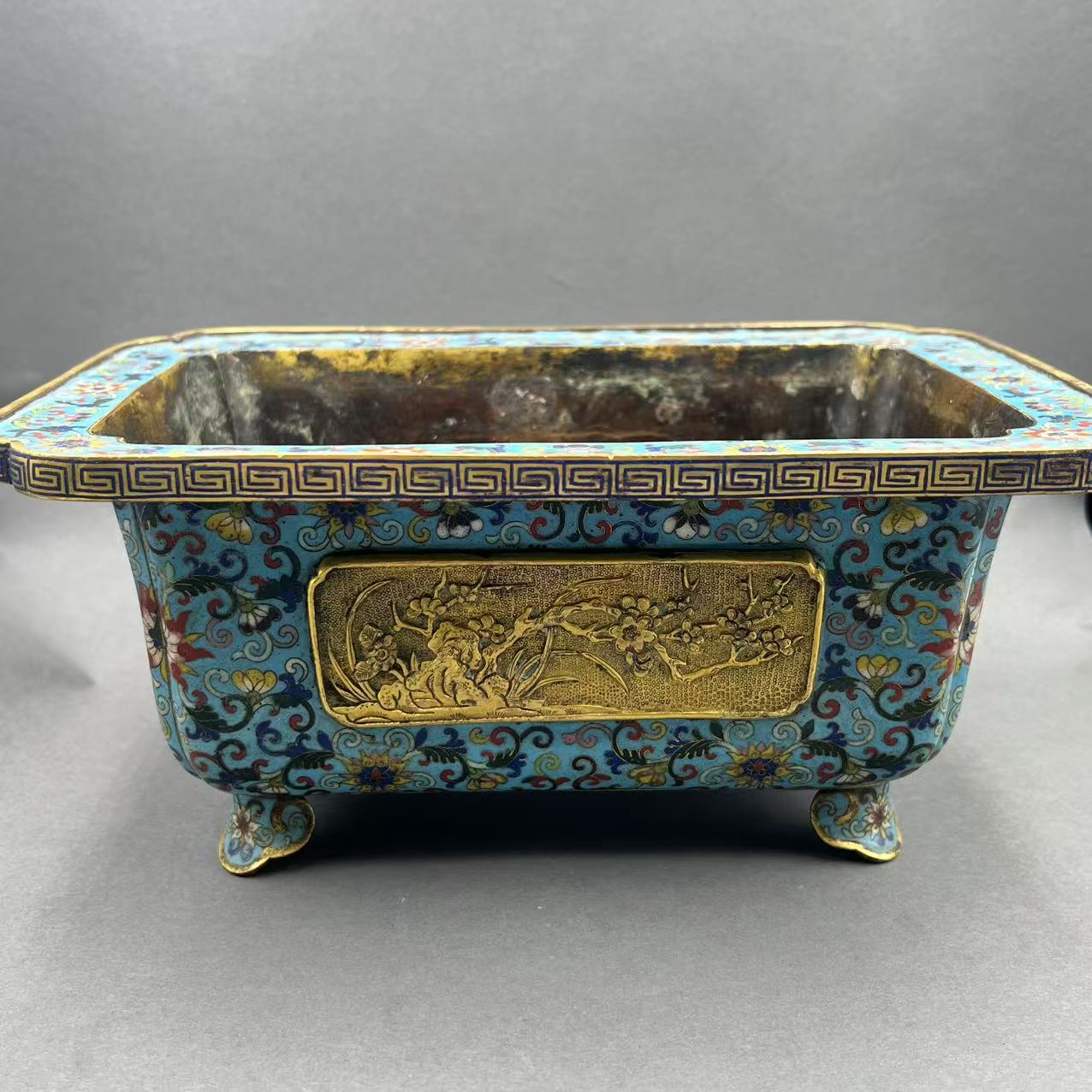 0117晚028铜胎掐丝珐琅百宝盆