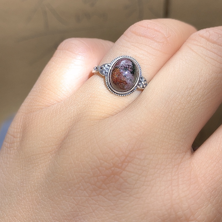 水晶水晶戒指银S925镶嵌