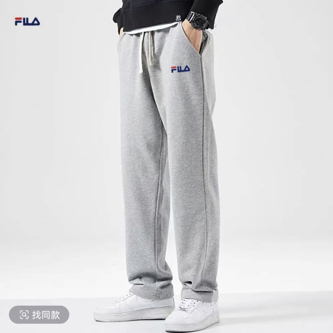 【 刺绣款 】菲Le 发原标 男女同款运动纯棉休闲直筒裤