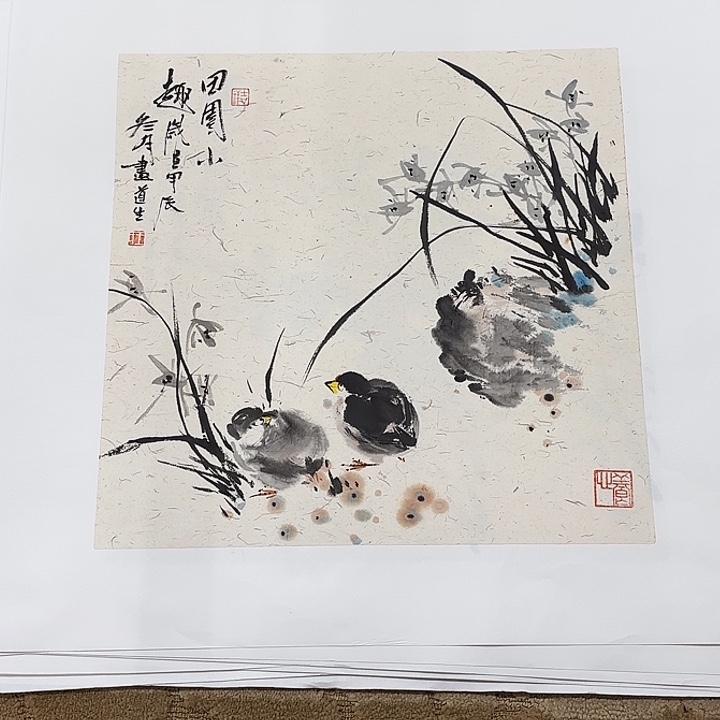 国画花鸟等多种鸟类和35.35