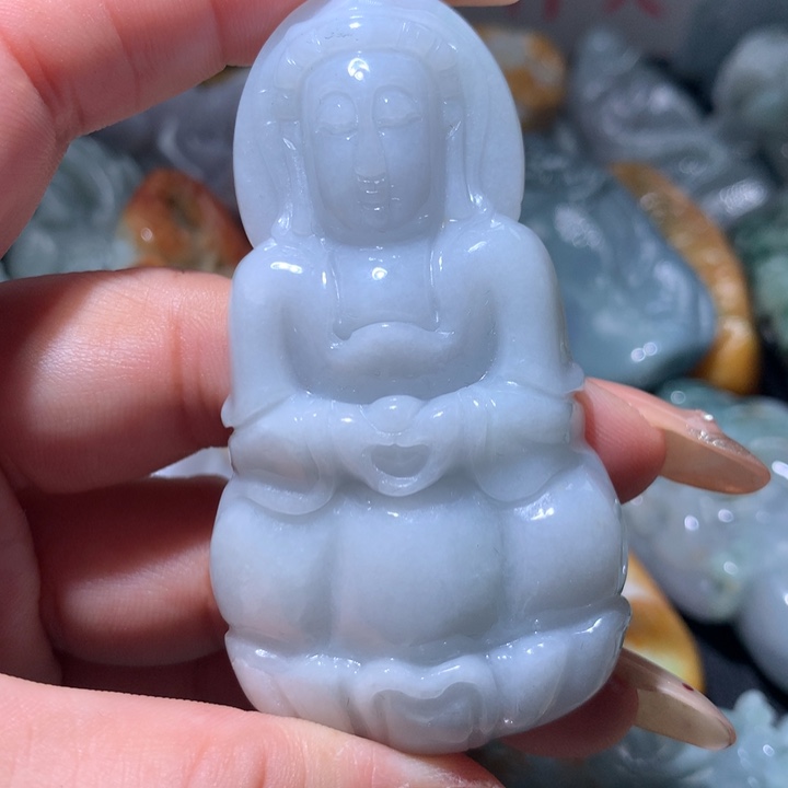 翡翠未镶嵌颈饰保真天然A货翡翠