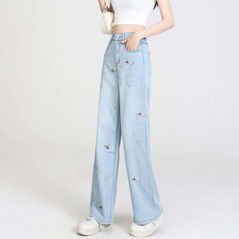 【现货】【运费险】腊肠狗新款牛仔裤女2025年新品百搭显瘦高腰窄版阔