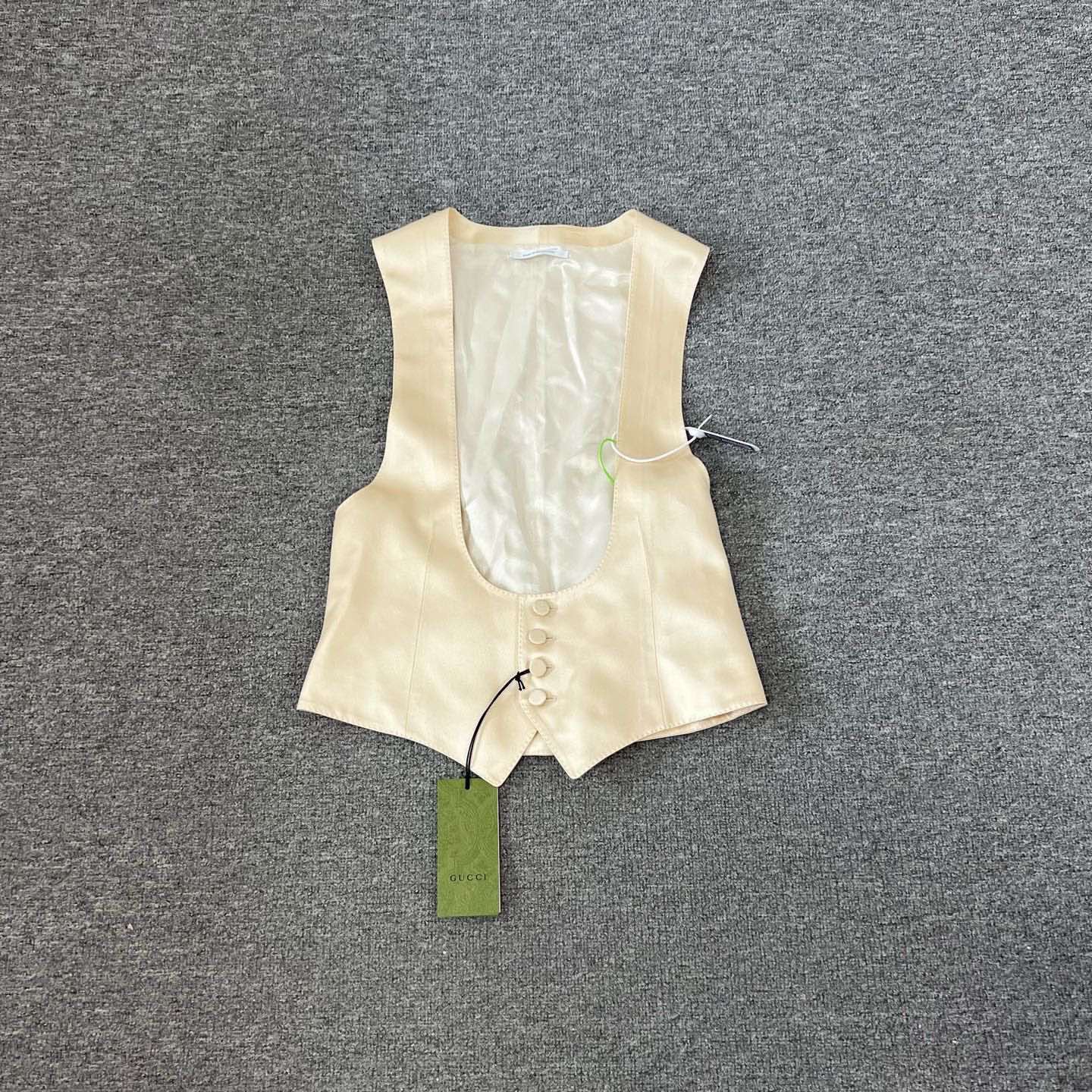 未使用 GUCCI/古驰 Gucci 缎面马甲 带吊牌
