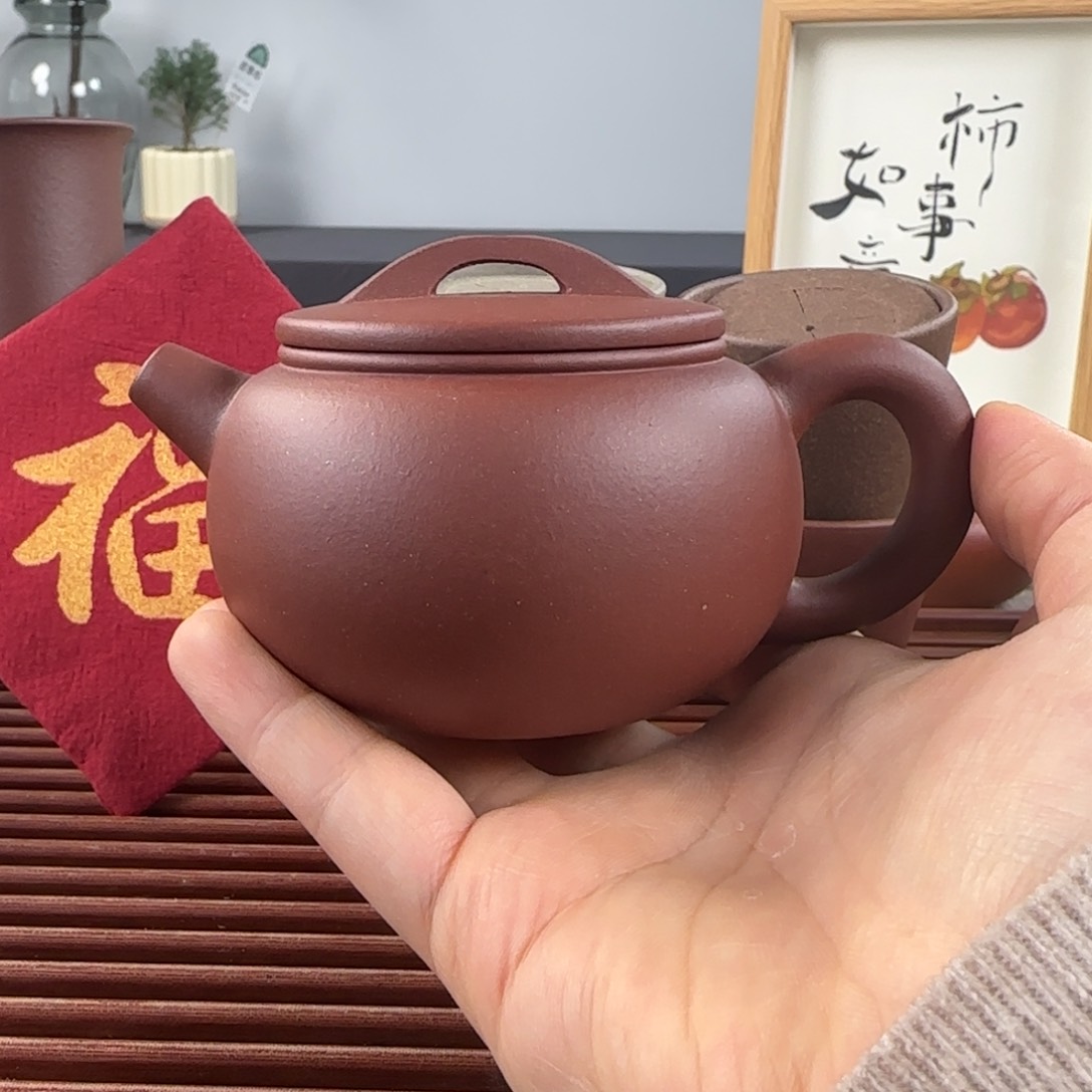 紫砂茶壶微**行微瑕巧韵底槽青