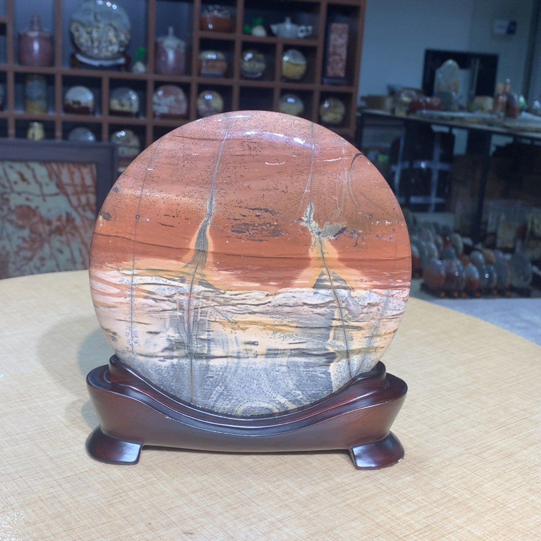 紫砂，广西国画石摆件，收藏观赏