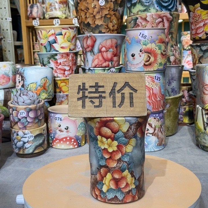 红陶景德镇艺术手绘作品