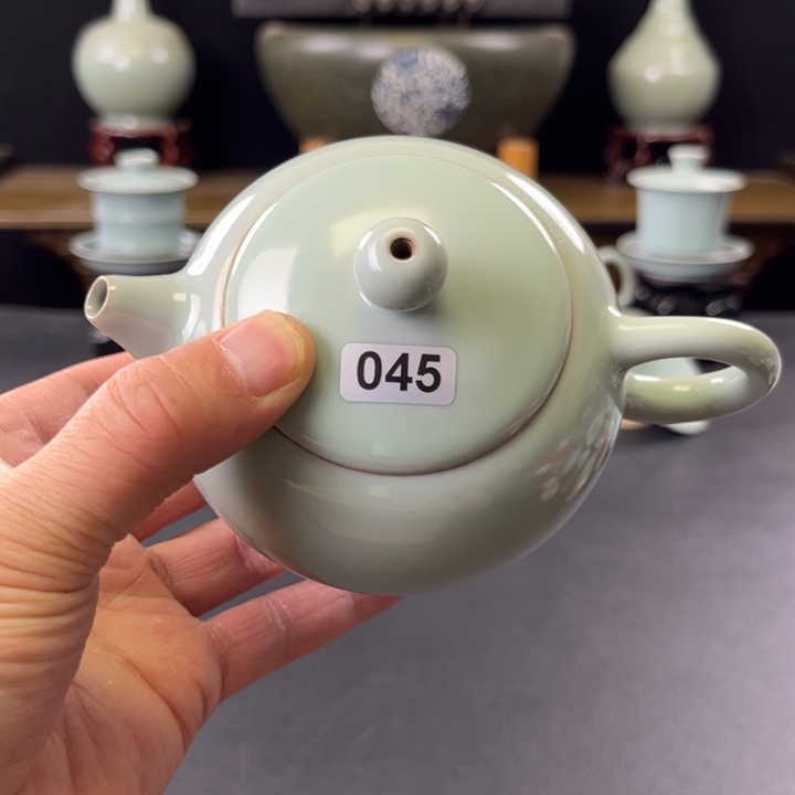 杯新*象仿古釉汝官窑西施壶045号