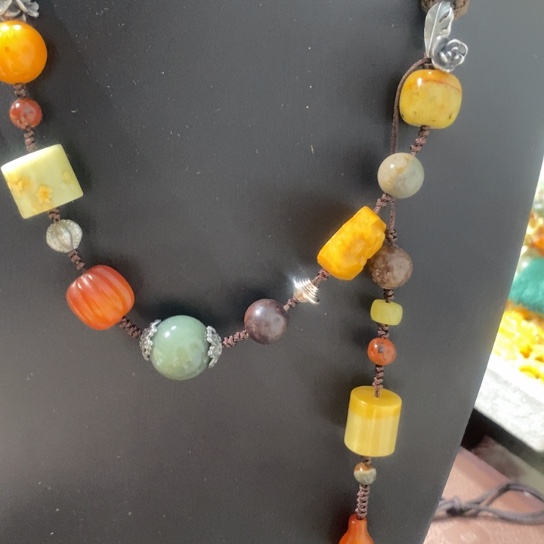 ꉂ***依蛇纹石玉未镶嵌颈饰