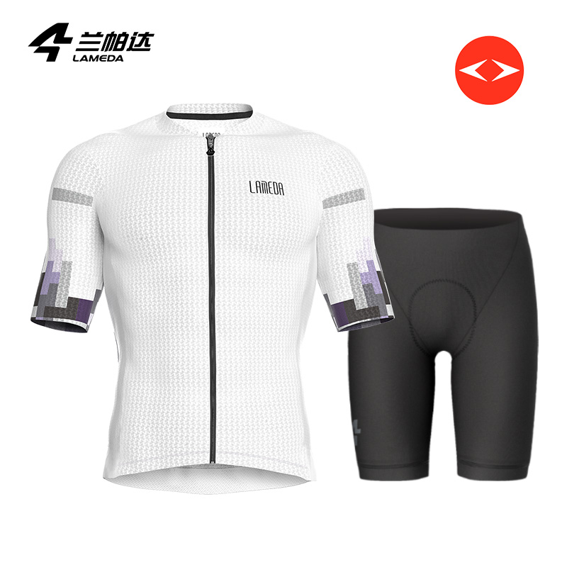 兰帕达夏季骑行服短袖上衣男士速干透气山地公路车双箭头套装风尚