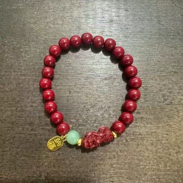 天然辰砂S-1366精品文玩手串-2