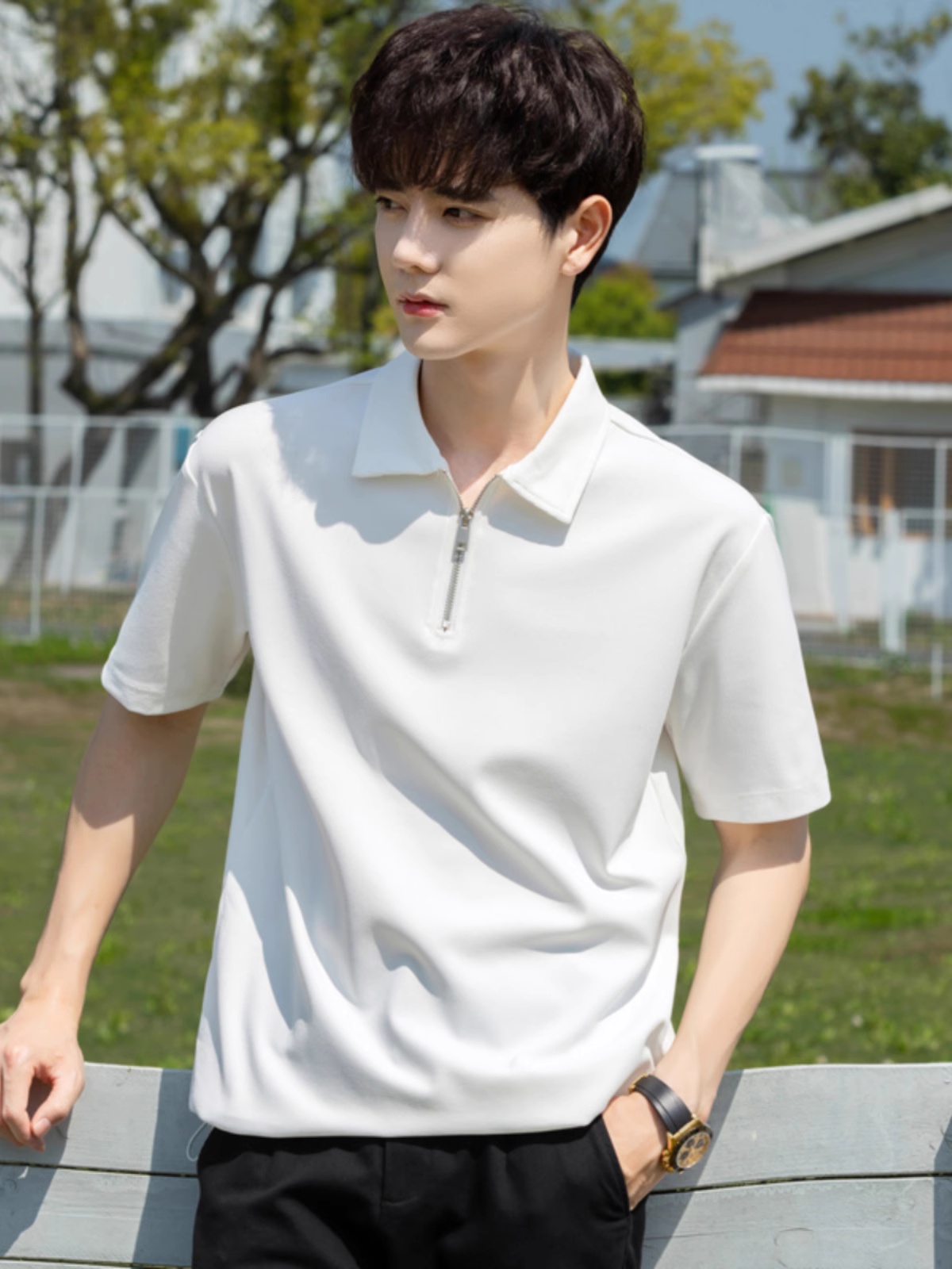 【歌锦男装】休闲时尚上衣夏季百搭编号款