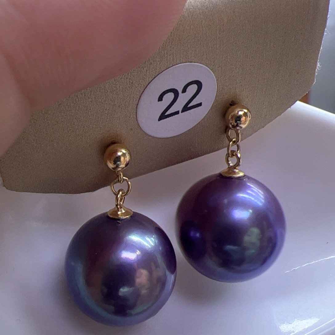 淡水珍珠耳饰银S925镶嵌