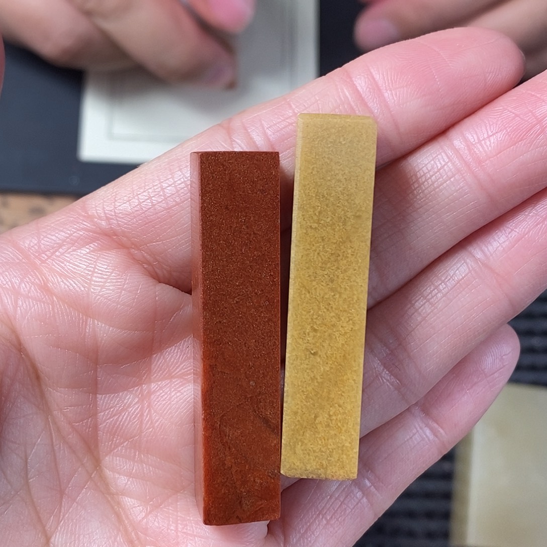 清***月寿山石现场直播手工制作