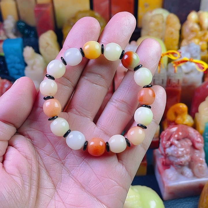 寿山石老坑芙蓉手串，福利价！