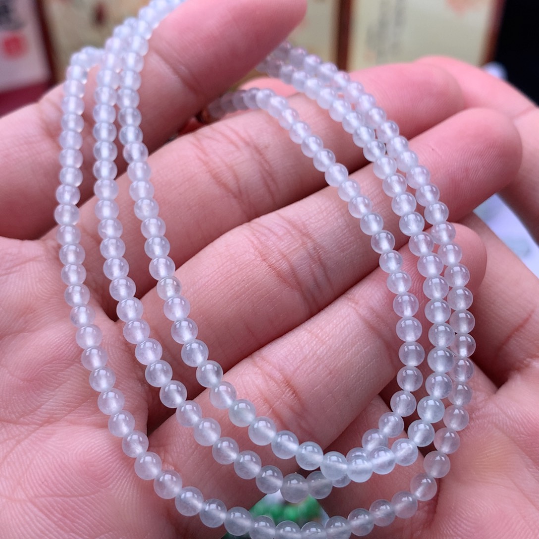 翡翠未镶嵌手链白冰卡3+