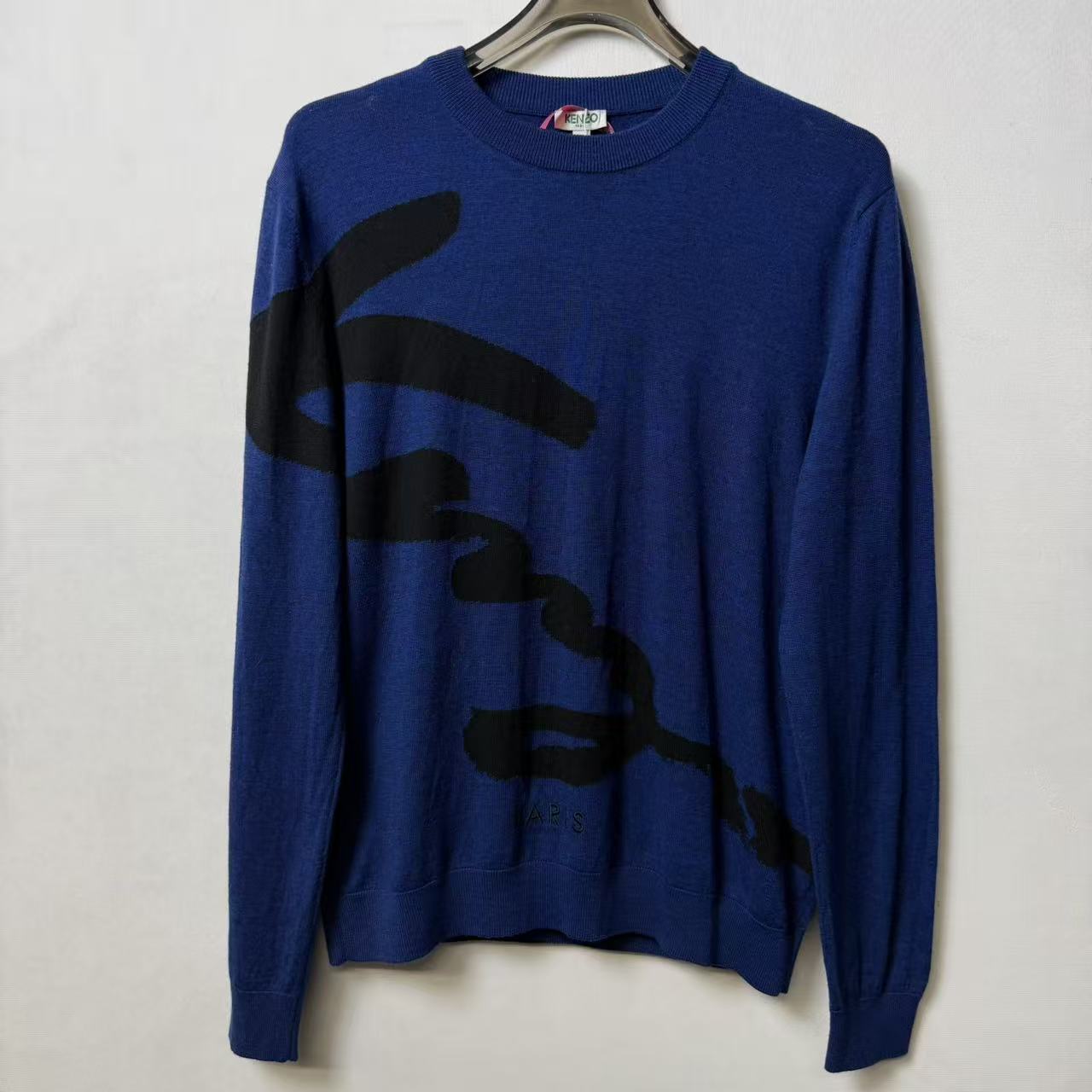 95新 KENZO/肯佐 刺绣 logo 纯色 毛衣 M码/Y01097