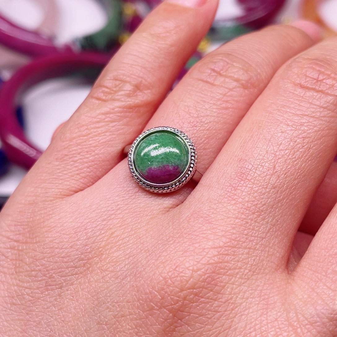 红宝石银S925镶嵌戒指