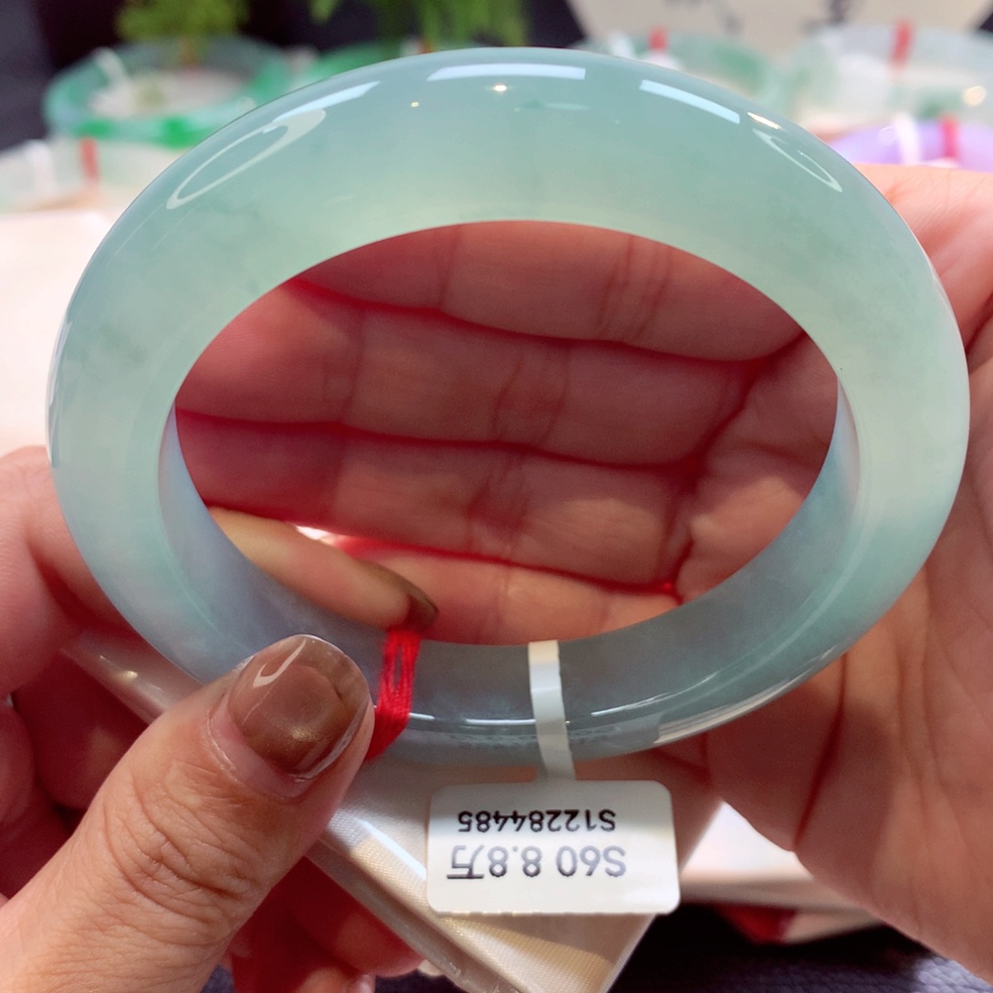 未镶嵌手镯翡翠上新冰川蓝大圈推荐5号11