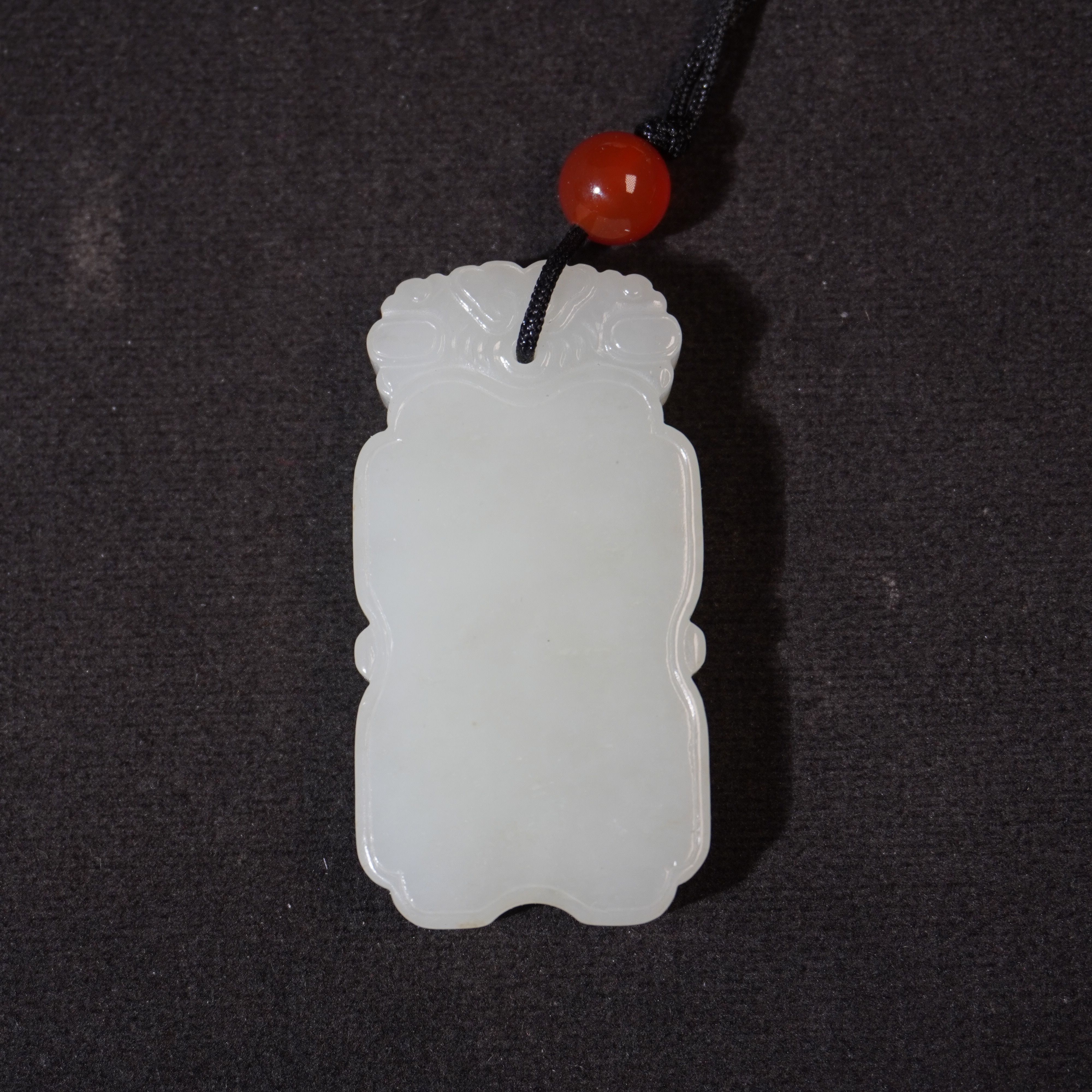 8SE263 清 和田玉平安无事牌