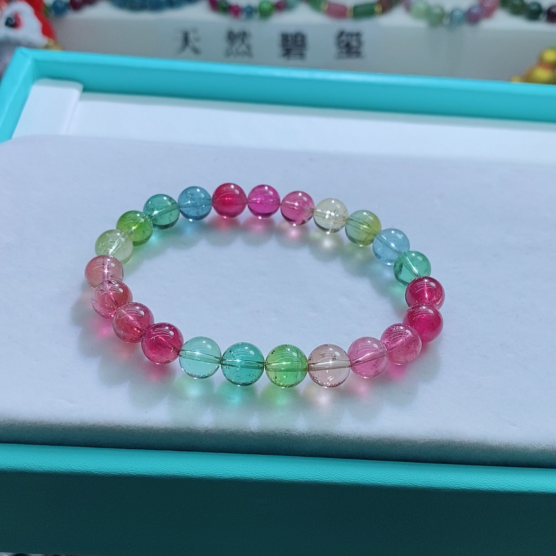 碧玺手链未镶嵌8mm左右