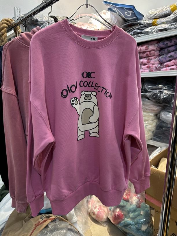 外贸原单可爱小熊毛圈卫衣