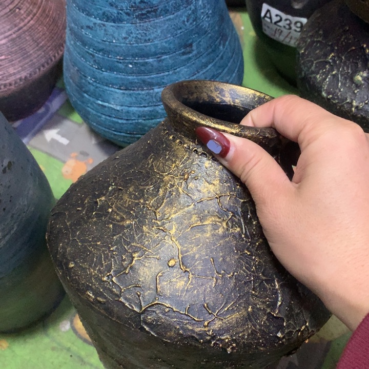 【闪购商品】红陶粗糙盆默认打孔高20口8.5