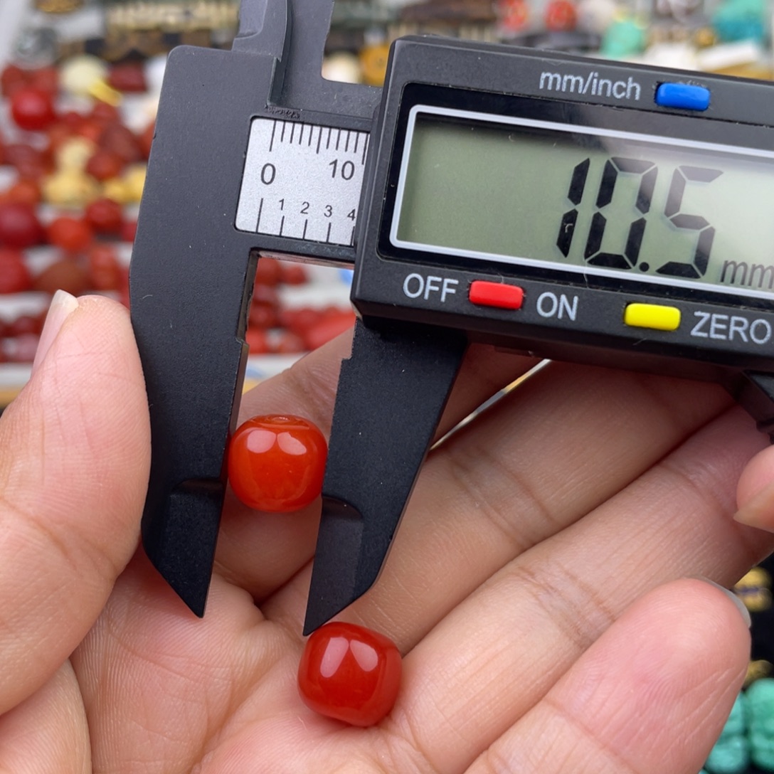 未镶嵌南红一对玛瑙/玉髓