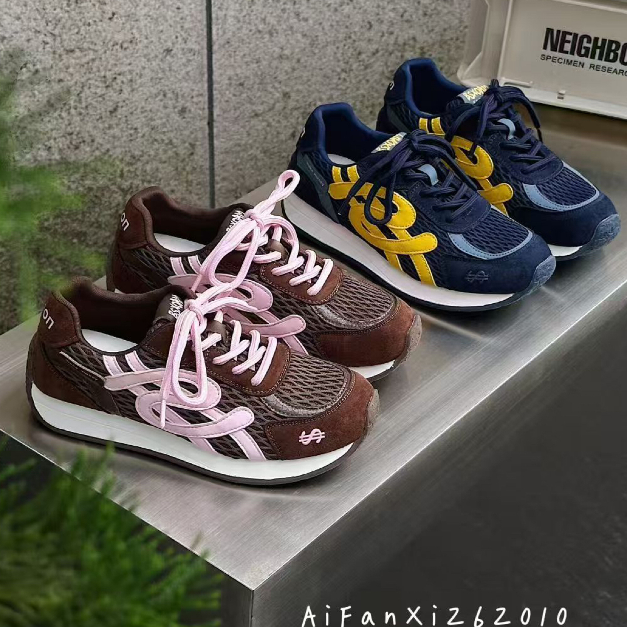〖古尚女鞋〗262010网面秋季透气运动鞋厚底女鞋潮鞋潮流时尚德训鞋