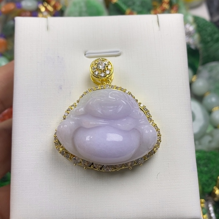 翡翠未镶嵌吊坠(赠链)