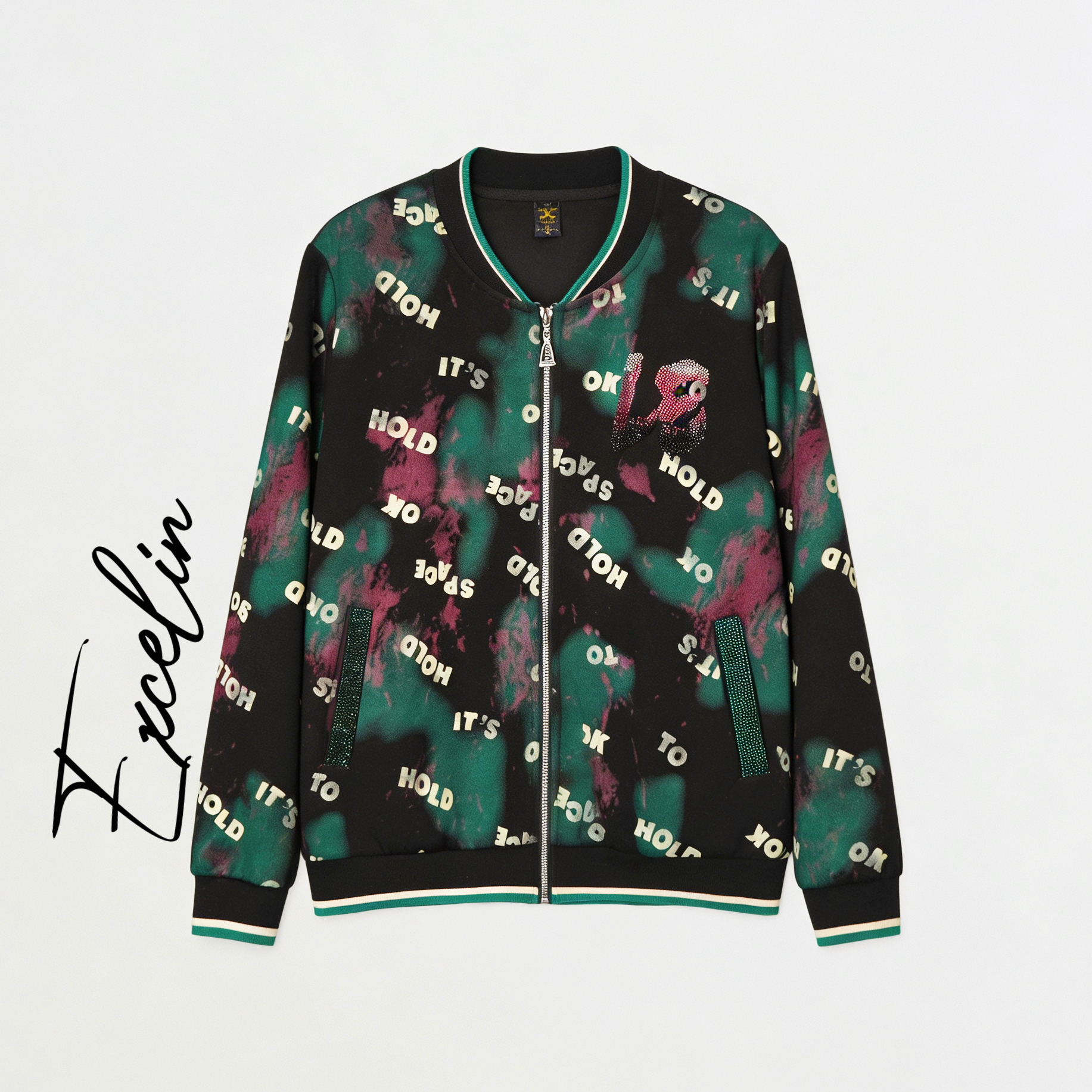 断码孤品EXC959【绿粉秋季棒球服外套】